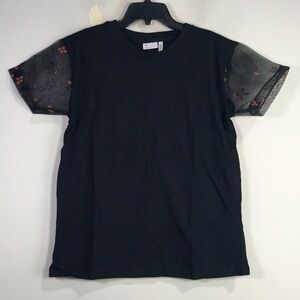 ASOS Short Sheer Sleeves, Women's Size 4 - Black